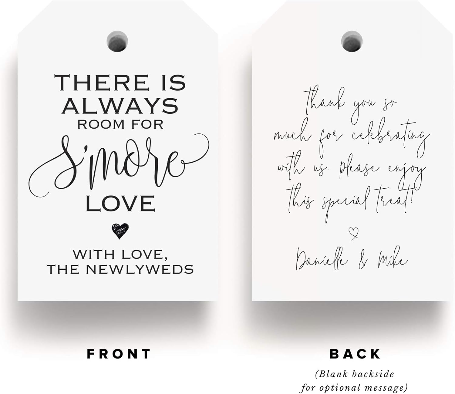Bliss Collections Thank You for Celebrating with Us Gift and Favor Tags, Pack of 50 S’More Love for Weddings, Bridal Showers, Birthdays, Baby Showers, Celebrations - Makes Cute Favors : Office Products