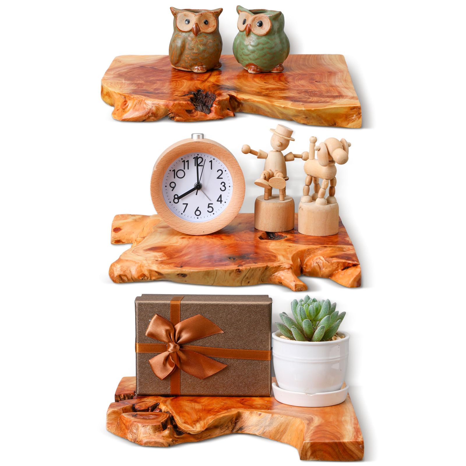 Photo 1 of ***STOCK IMAGE FOR REFERENCE***
***STOCK IMAGE FOR REFERENCE***
Pinkunn 3 Pcs Floating Shelves for Wall Mounted Solid Cedar Wood Wall Shelves Wooden Hanging Decoration for Room Kitchen Living Room Bathroom Bedroom
