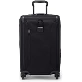 TUMI Aerotour 4 Wheel Expandable Carry-On, 21.75", Black | Men's and Women's Lightweight Business and Leisure Travel Suitcase, Lightweight Hard Shell, 4 Spinner Wheels, TSA Lock