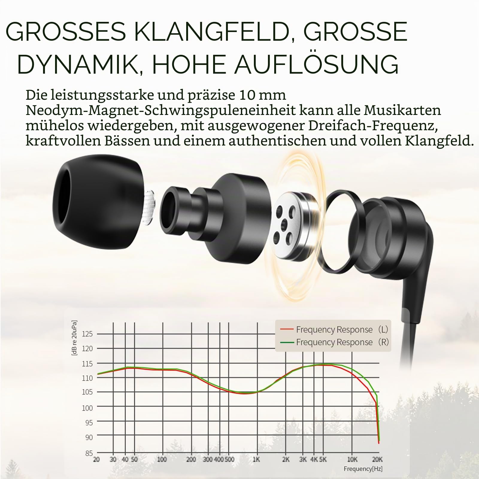 SoundMAGIC E80D USB-C In-Ear-Stereo-Kopfhörer, L-förmiger Stecker, Inline-Controller, Metallgehäuse, 10 mm dynamische Treiber, Wasser-/staubdicht, Schwarz 4