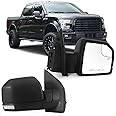 Lqito Right Passenger side Mirror with Power Glass, Outdoor Temperature Sensor,Turn Signal and Manual Folding Fits 2015-2020 Ford F150 Without Heated Replace JL3Z17682CA (8 Pins)