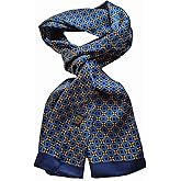 XUYUZUAU Men's 100 Silk Scarf Double Layers Fashion Neckerchief Formal Casual