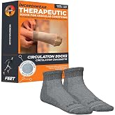 Incrediwear Circulation Socks &ndash; Blood Circulation Socks for Foot Circulation, Foot Support, and Reducing Joint Pain &amp; Foot Pain, Everyday Low Ankle Socks for Women and Men (Grey, Medium)