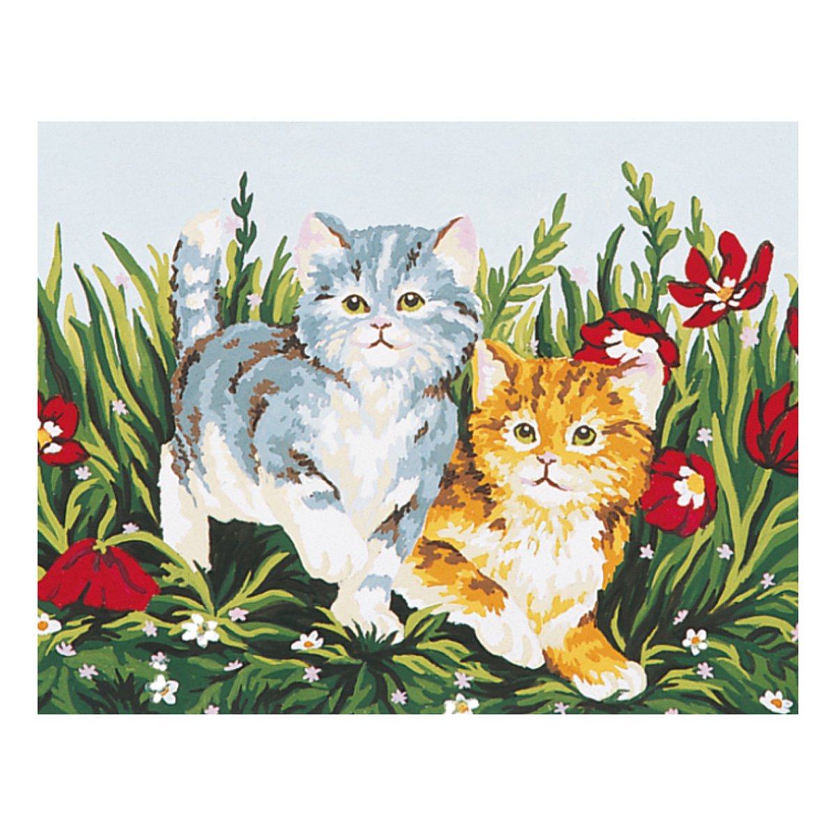 Collection D'Art Tapestry Kit Curious Cats, 100% Cotton, Multi-Colour, 38 x 25 x 0.5 cm