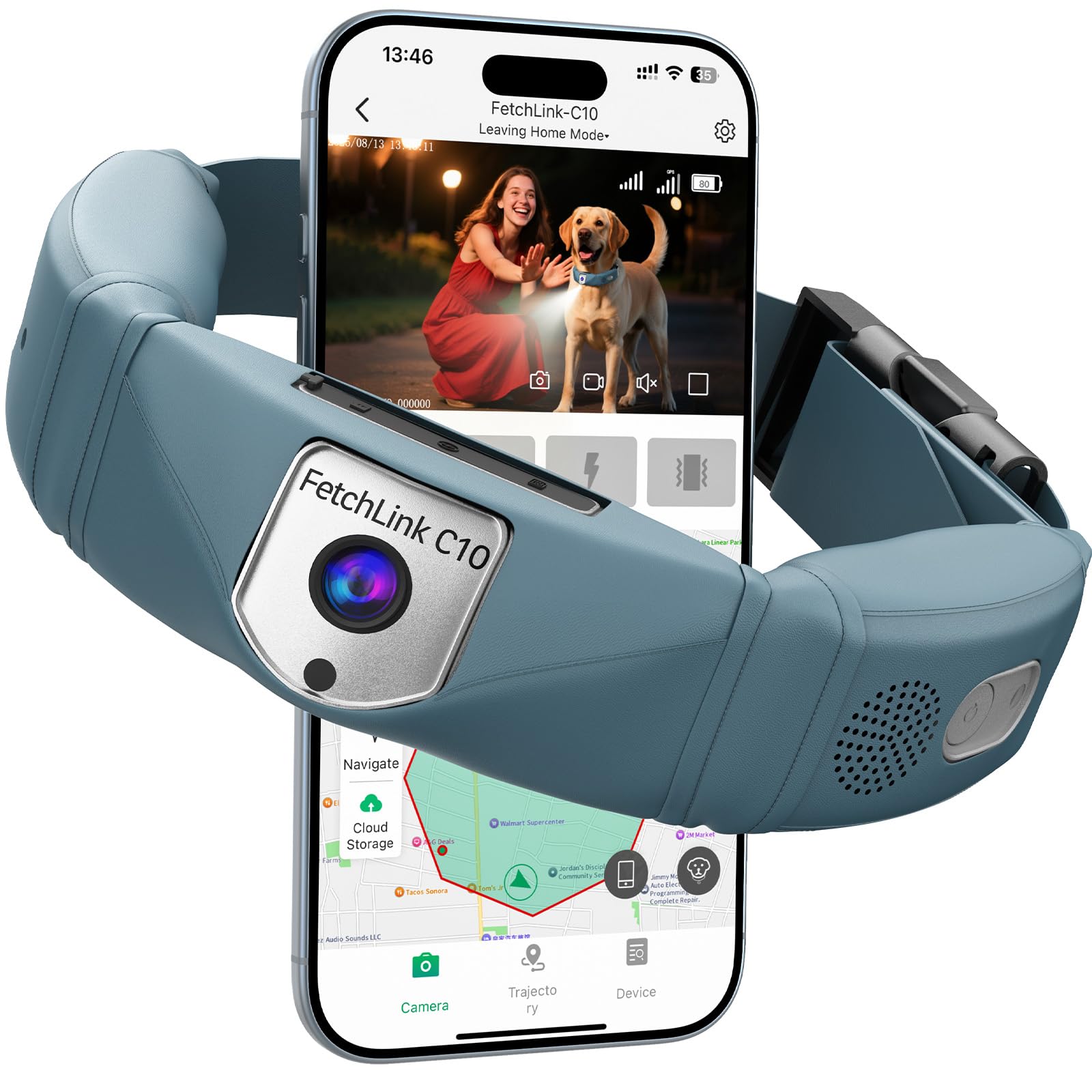 Photo 1 of Wireless Dog Fence System, GPS Dog Fence Collar with 2K Camera, Live Video & Recording, Virtual Fence, GPS Tracker, Two-Way Audio, Waterproof, 5-Day Battery, for Medium & Large Dogs