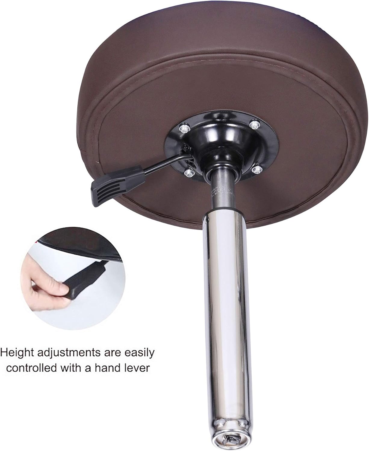 Karrie Swivel Stool Chair Adjustable Height,Heavy Duty Hydraulic Rolling Metal Stool for Kitchen,Salon,Bar,Office,Massage (Coffee): Home & Kitchen