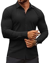 COOFANDY Men's Dress Shirts Long Sleeve Big and