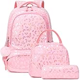 Meisohua Girls Backpack with Lunch Box 3 in 1 Set Kids Backpack for Girls Preschool Kindergarten Elementary School Backpack