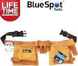 BlueSpot Double Tool Belt Split Leather Pouch Builder Carpenter Apron Holder view 2