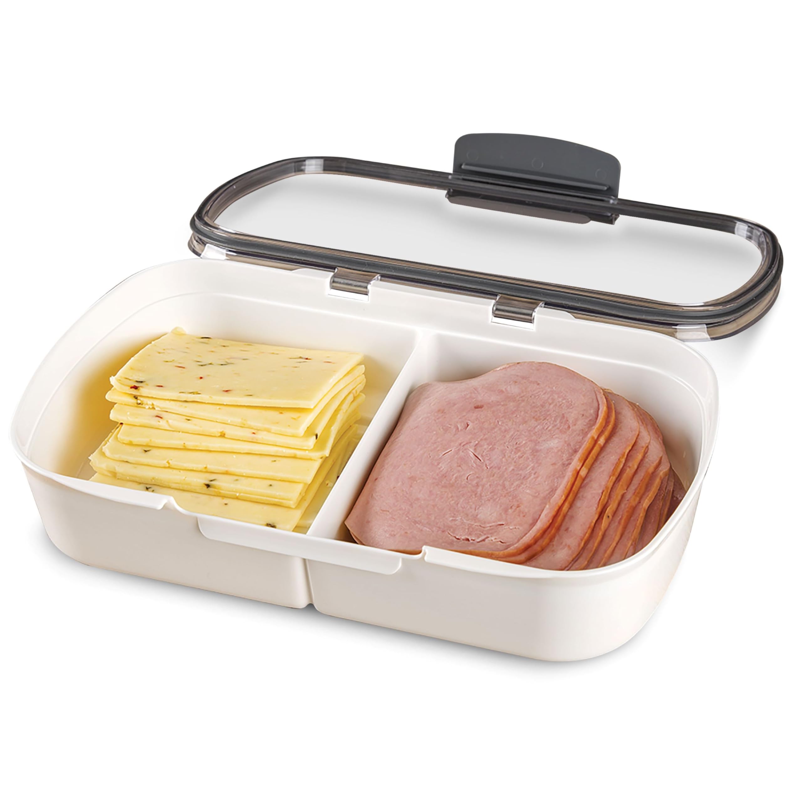 Photo 1 of ProKeeper Split Deli Food Storage Container with Air-Tight Silicone Seal and Dry Erase Compatible Lid, 11.75