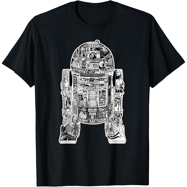 Amazon.com: Star Wars R2-D2 Black And White Comic Book Fill