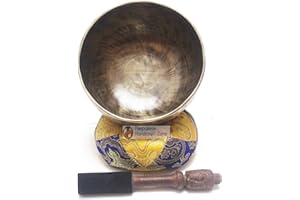 Antique Color Tibetan Handmade Meditation Singing Bowl Sets by NHZ (6")