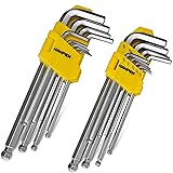 Hanpex Long Arm Hex Key Allen Wrench Set with Ball