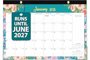 2026 Desk Calendar, Large Monthly Calendar (Jan. 2026 - Jun. 2027) 17'' x 12'', Wall/Desktop Use, Personal Desk Planner for T