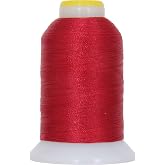 ThreadArt 60wt Embroidery Bobbin Thread, 1000M, Christmas Red | Lightweight bobbin thread for machine embroidery and sewing. Smooth 60wt thread helps designs stitch cleanly.
