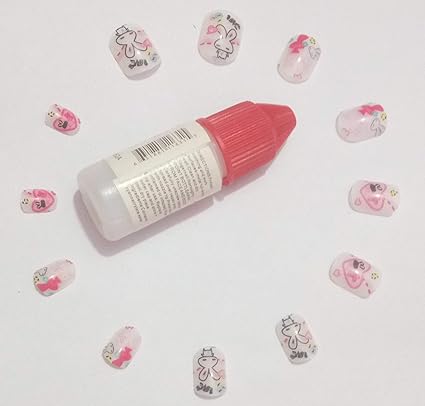 TC Nails FREE 1 SET OF NAILS with 10 Pcs Artificial kids small size special Nails (Reusable) With Professional Nail Glue Reusable