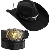 Chicingyou Cowboy Hat Belt | Western Cowgirl Hat Men and Women Wide Brim Leather Buckle Belt