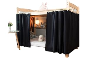 Qubanda Dorm Home Rideaux de lit occultants épais en tissu pour homme et femme
