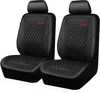 CAR PASS quilting leather car seat covers two front seats waterproof