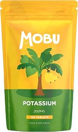MOBU Potassium Supplement 200mg 120 Tablets Vegan UK Made view 1