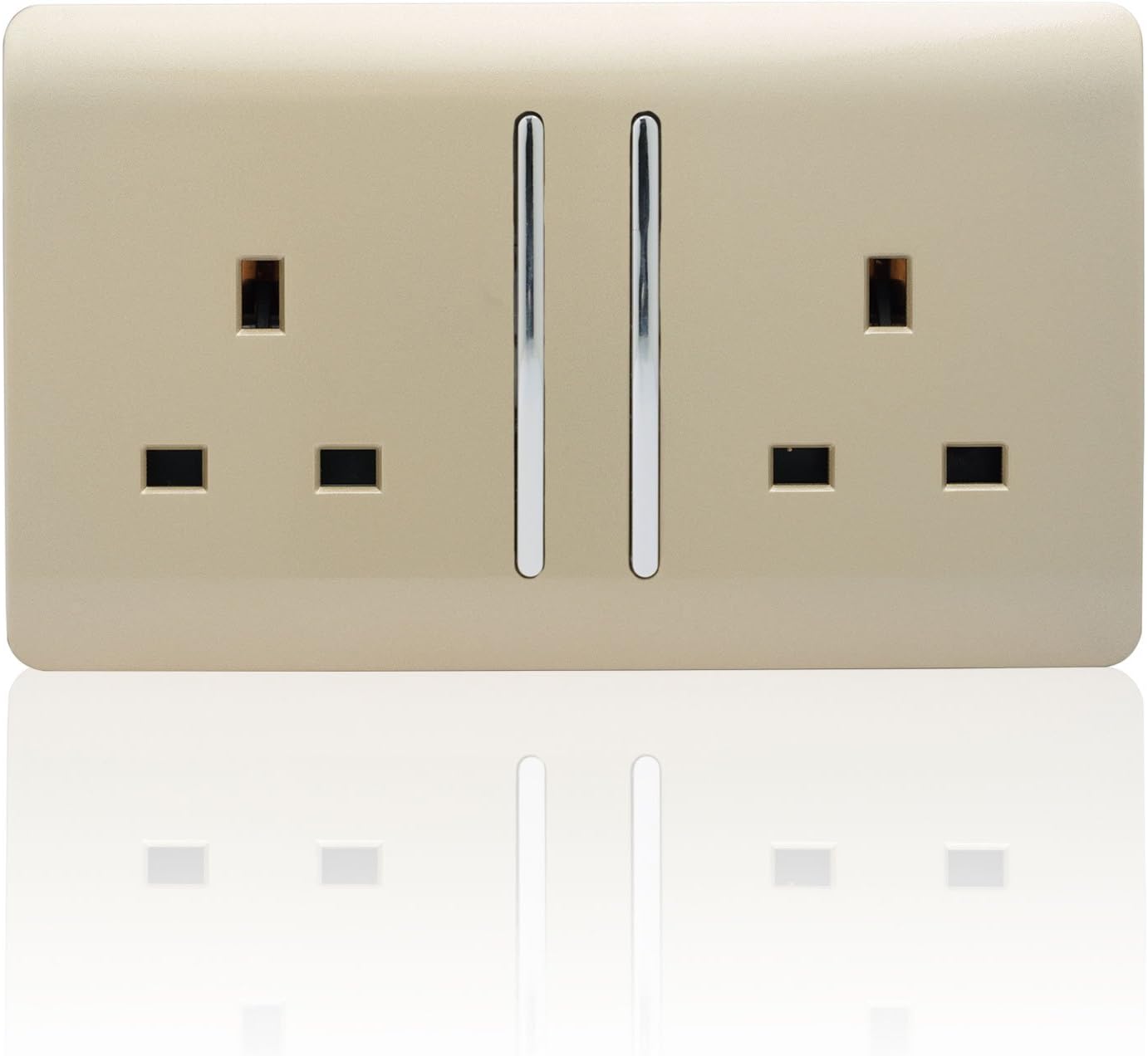 Trendi Switch Artistic Modern Glossy Switches and Sockets Utility Room Trade/Multi Buy Pack in Gold - Image 5