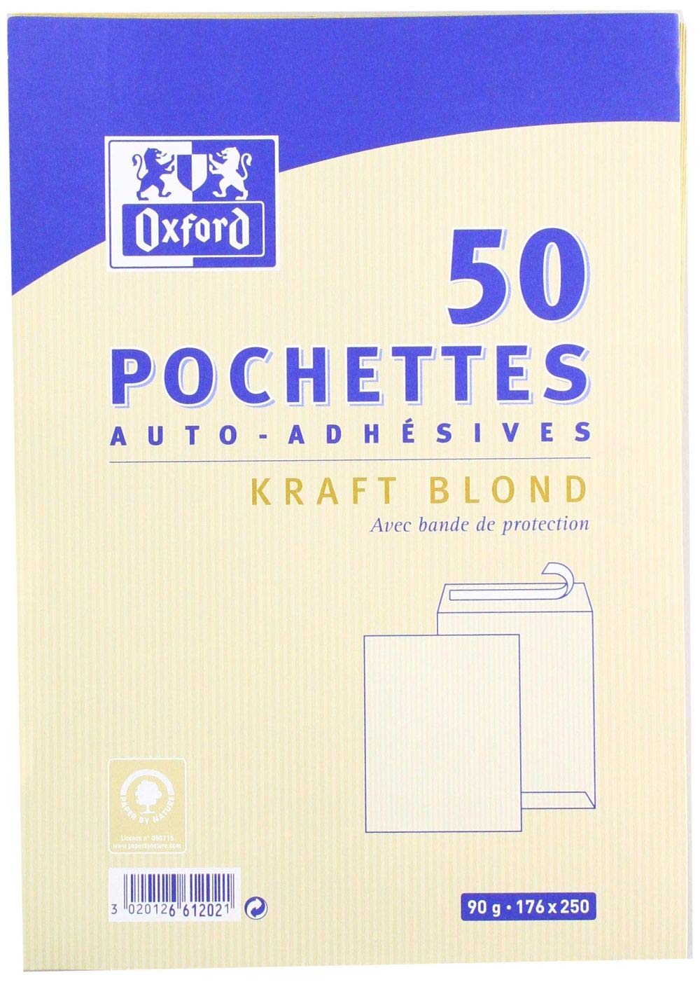 Oxford Correspondance 100103577 Envelopes Pack of 50 Self-Sealing Brown