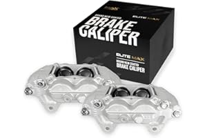 Max Advanced Brakes – EliteMAX Front Brake Caliper Set Driver & Passengers Side – Geomet Coated, 100% New, No Core Charge – F