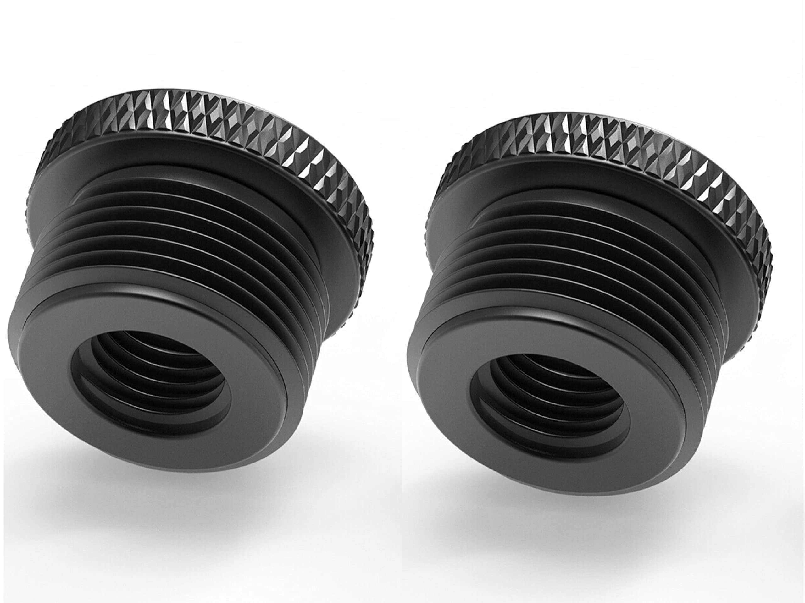 Photo 1 of MxTong Mic Stand Adapter 3/8 Female to 5/8 Male Screw Adapter Knurled Thread Adapter for Microphone Stand Mount