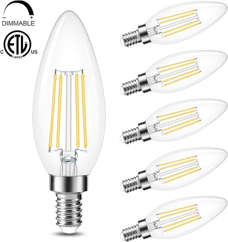 Dimmable E12 Candelabra Led Bulbs Cotanic 6w 60w Equivalent