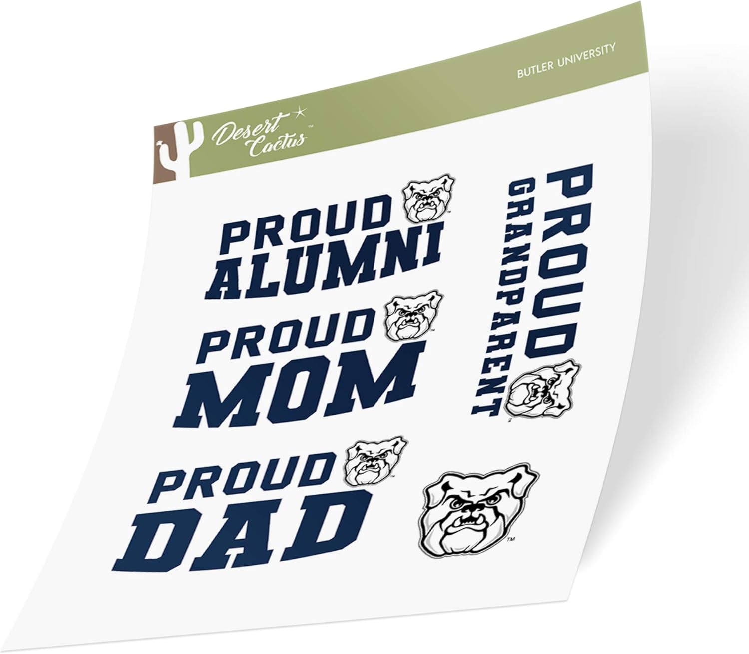 Butler University Bulldogs NCAA Sticker Vinyl Decal Laptop Water Bottle Car Scrapbook (Family Full Sheet)