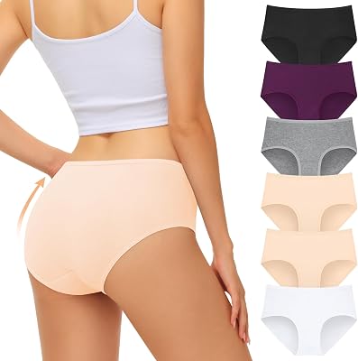 Culotte Femme Coton sous-vêtements Femme Slip Culotte Confortable sous-vêtements Femme sous-vêtements Sport Respirant Multipack（S/GR.38 EU, Multicolore-1）