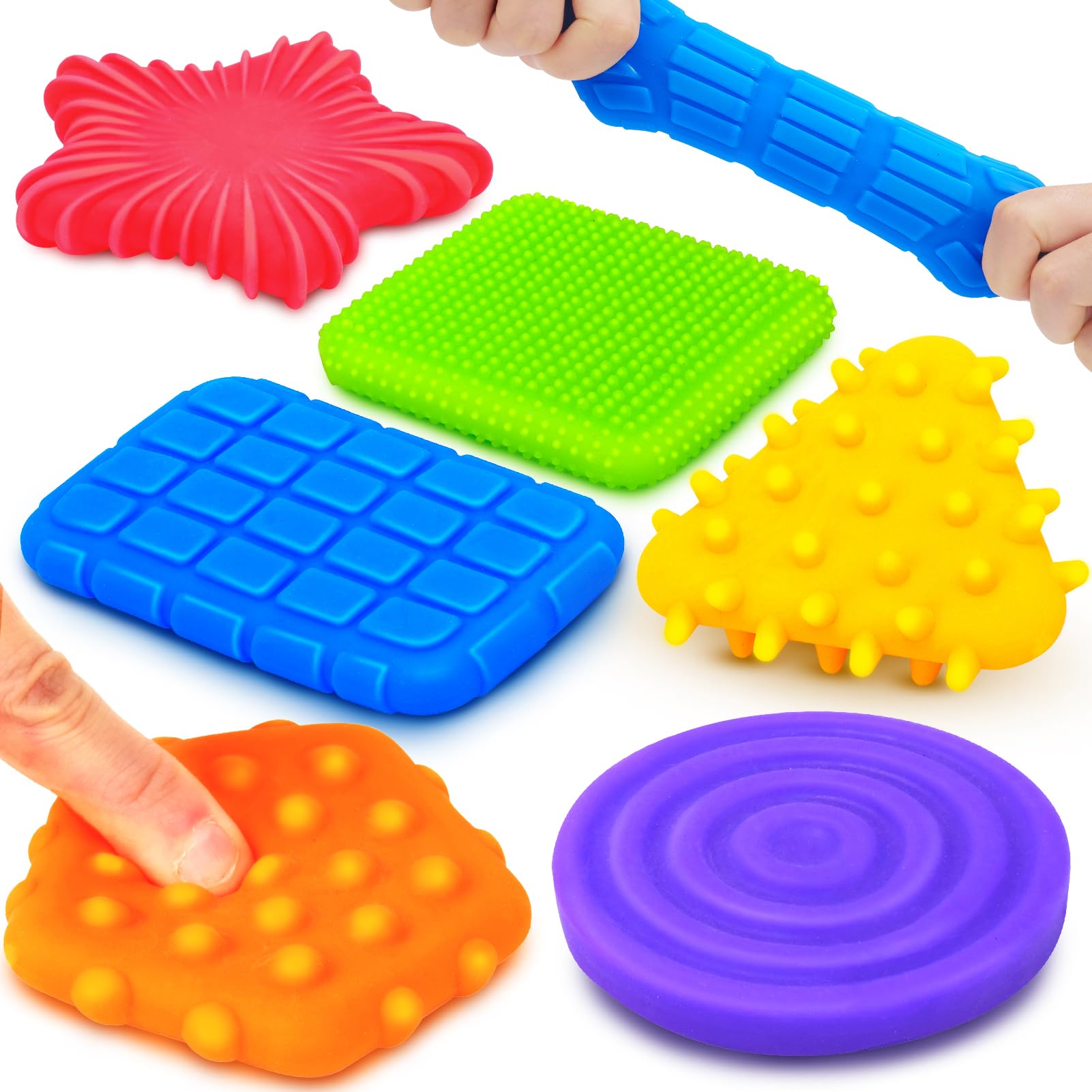 Photo 1 of Squishy Sensory Toys for Kids Toddlers: Super Soft & Textured Sensory Fidget Toy for Autistic Children Special Needs | Stress Calming Toys for Kids | Baby Stocking Stuffers Fidget Toy for Autism, ADHD