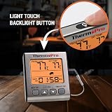 ThermoPro TP16S Digital Meat Thermometer with Timer Backlight 6.5" Probe view 6