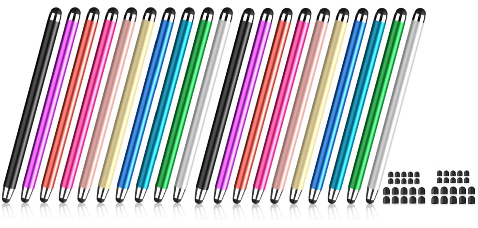 Stylus Pen for Touchscreen 20 Pack, 2 in 1 Universal Stylus High Precision Sensitivity, Stylus Pen for ipad, iPhone, Android, Galaxy Microsoft,Chromebook Tablet All Capacitive Touch Screens
