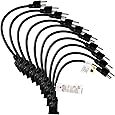 Etekcity 10 Pack Power Extension Cord Cable, Outlet Saver, 3 Prong, 16AWG-13A, UL Listed (Black, 1-Foot)
