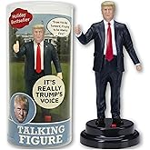 Donald Trump Talking Figure with Real Voice - Press the Button & Hear 17 Authentic Quotes - Funny Political Gag Gift for Men, Collectible Desk Display Toy & Conversation Starter for Supporters