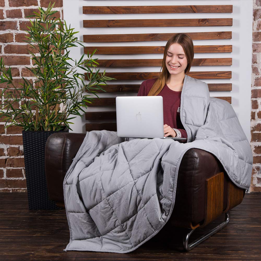 Class Cotton Weighted Blanket for Adult (80X87, 25 lbs