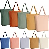 Reginary Canvas Grocery Shopping Tote Bags Bulk with Zipper Employee Coworker Appreciation Gifts for Valentine Galentine Day