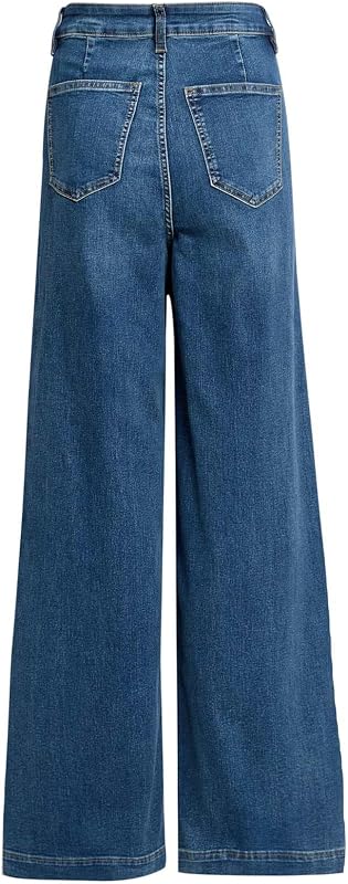 Jean Coupe Large Taille Haute Longueur Cheville Indigo Moyen UK 6 (EU 34) — photo 4 sur 7