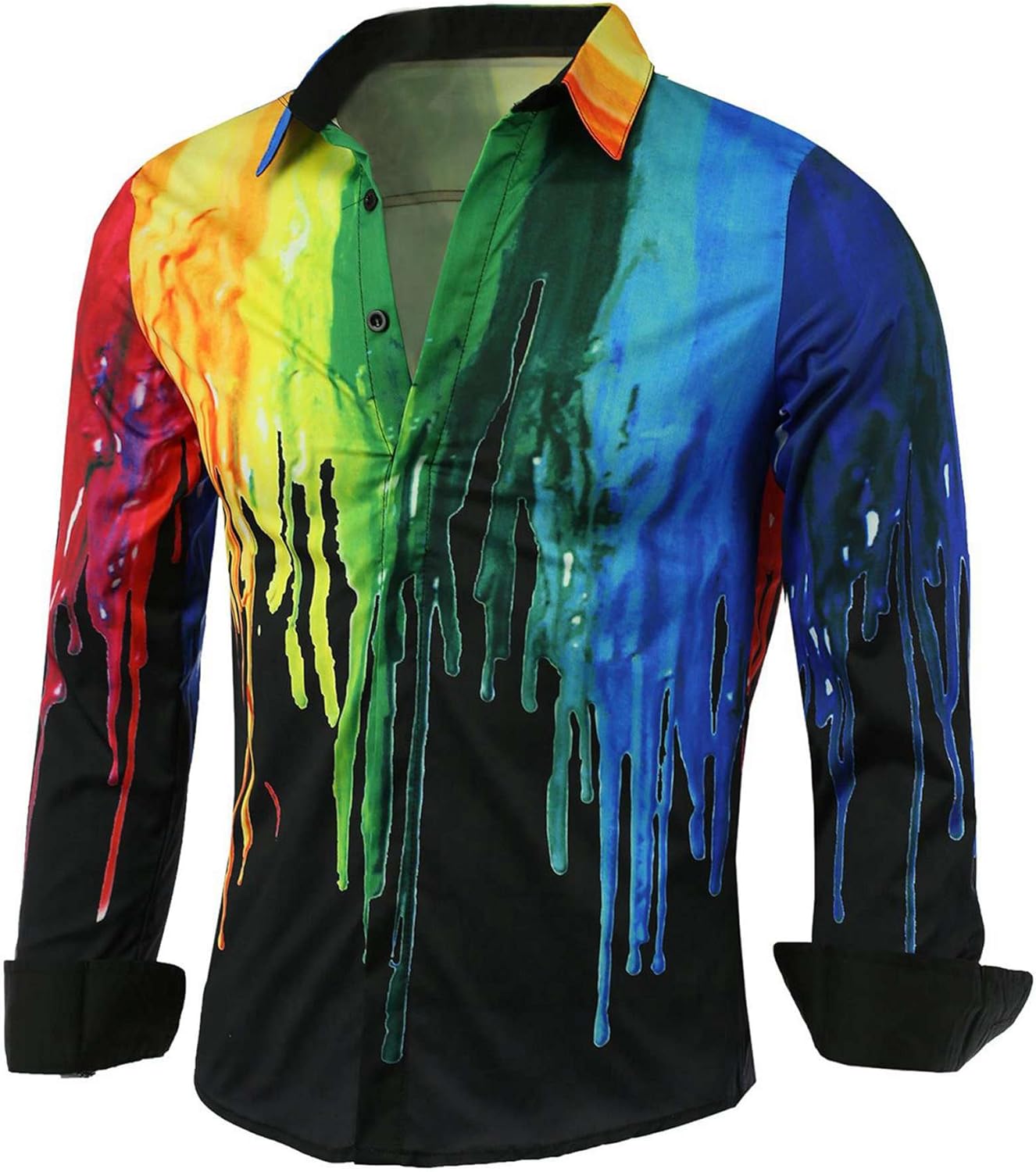 rainbow dress shirt