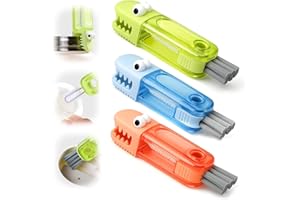 LOOHOI 3 in 1 Cup Lid Gap Cleaning Brush Set,Silicone Cup Lid Gap Cleaner, Multifunctional Bottle Cleaning Brush,Home Kitchen Crevice Brush Tools (3 Pack)