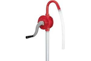 Lumax LX-1320 Red Deluxe Heavy Duty Rotary Barrel Pump. Ideal for Heavy Duty Use in Industrial, Automotive and Agricultural Applications. Fits 15 to 55 Gallon Drums.