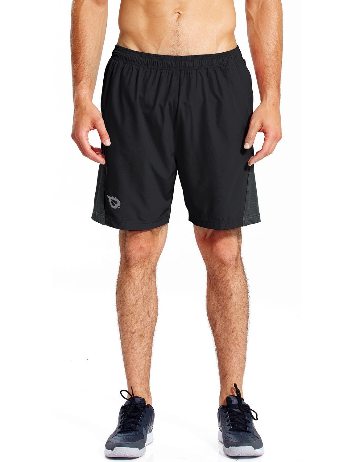 Baleaf Men's 7" Quick Dry Workout Running Shorts Mesh Liner Zip Pockets