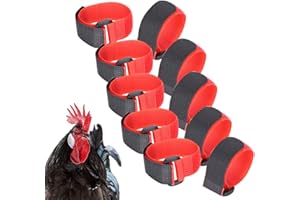 SHANRYA Rooster Noise Neck Strap, Chicken Supply Nylon Collar Anti‑Hook Rooster Collar 5 Bag Pet Chicken Supply Noise Neck for Larger‑sized Pet Chickens for Pet