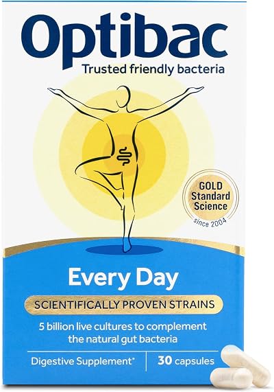 Optibac Probiotics Every Day Vegan Digestive Supplement 30 Capsules