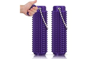 VUNDO Spiky Little Ouchies Adult Fidgets Toys Portable Anxiety Relief Pain Stim Keychain - 3D Printed Harder Plastic(Purple)