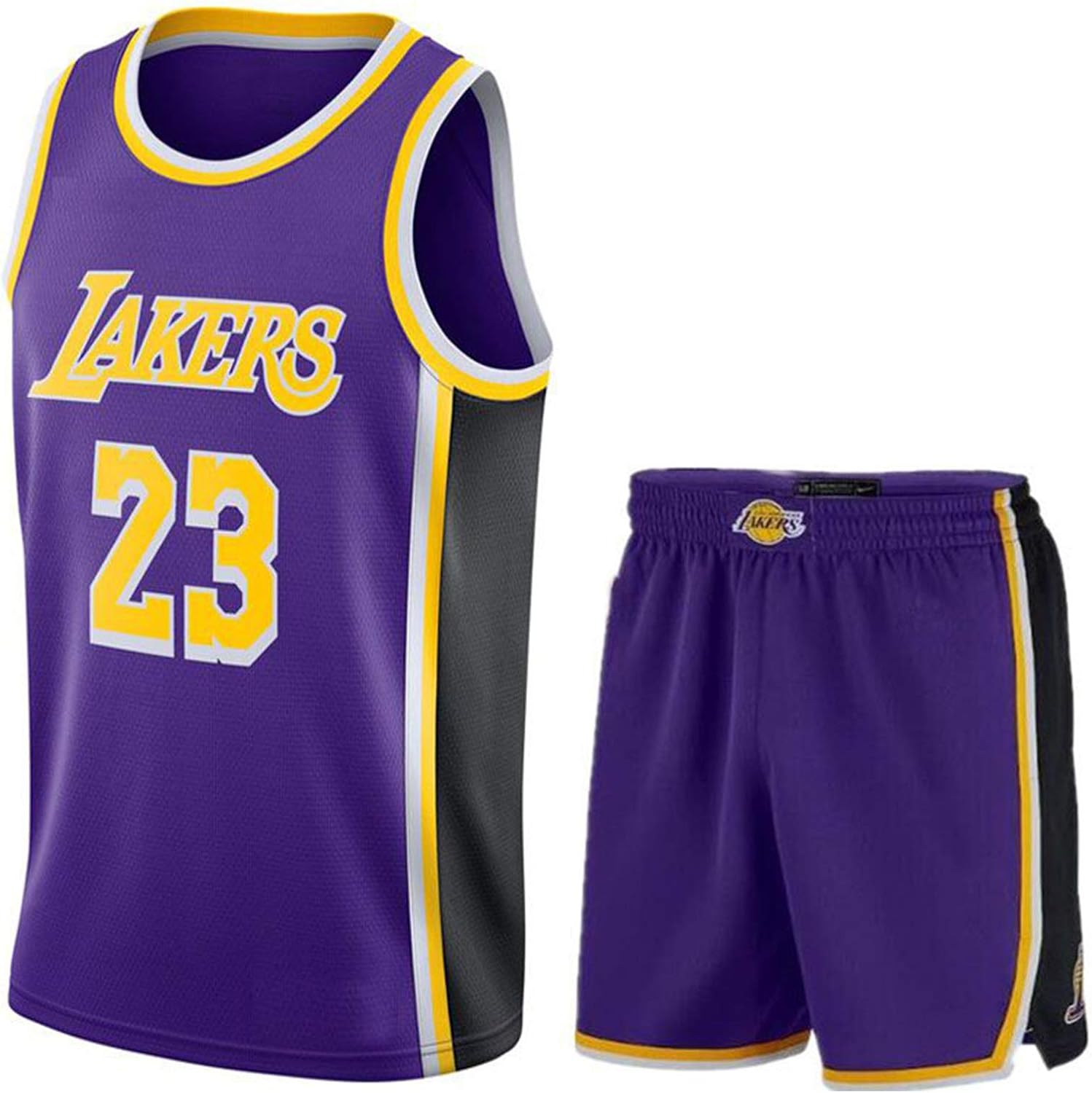 Los Angeles Laker Lebron James Basketball Jersey, (Vest + Shorts) 23