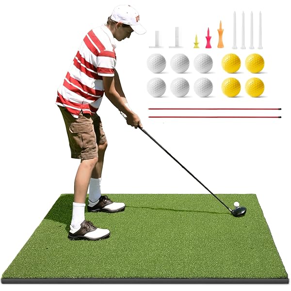 ふるさと納税 ファーストポート4x5 Duffer Golf Practice Mat Indoor Outdoor Heavy Duty