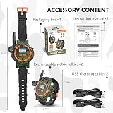 zeeloopbee Rechargeable Kids Walkie Talkies Long Range Flashlight Toy Ages 4-12 view 5