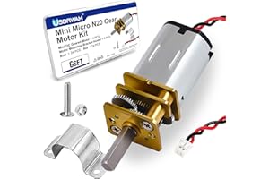 USDRWAM 3 Pack N20 Gear Motors, DC 3V–6V Mini Slow Speed Gearbox Motors for RC Cars and Robot Models